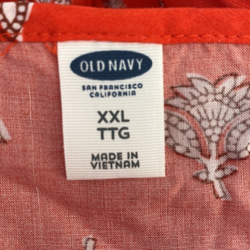 Old Navy - Flouncy Summery Babydoll Tank Top in Blood Orange​​​​​​​​​​​​ - Picture 6 of 8